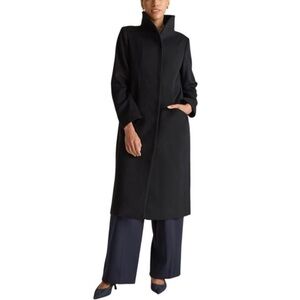 New Quince Women's Mod Long Italian Wool
Cocoon Coat Preppy Black size small
